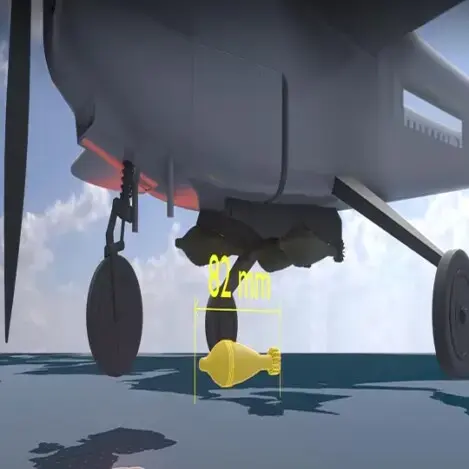 Umgebautes Sportflugzeug mit Bombe Umgebautes Sportflugzeug mit Bombe